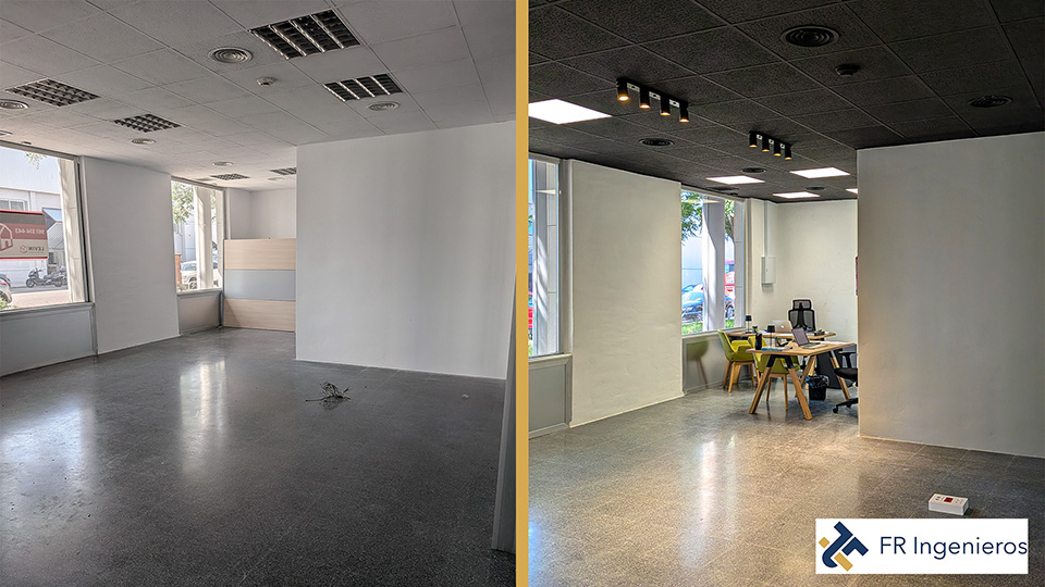 Reforma de un local comercial en Valencia durante las obras de adecuación para su licencia de actividad
